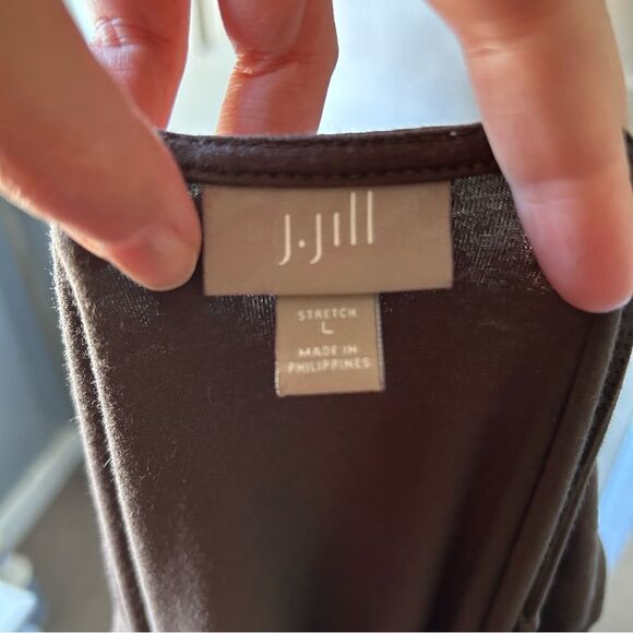J. JILL Classic Brown Sleeveless A-Line Dress Capsule Minimalist - Size Large - Picture 8 of 8